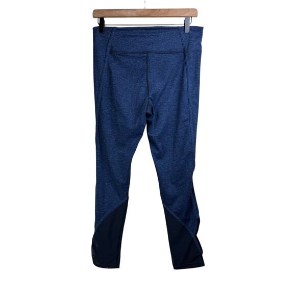 Free People Movement Navy Blue Mid Rise Mesh Calf Cut Out Ankle Length Leggings - Picture 2 of 8